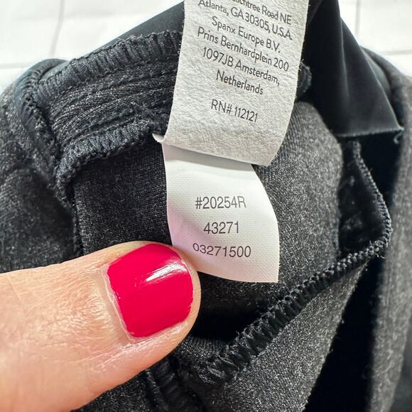 Spanx Pants Womens Medium Gray Perfect Fit Ponte Slim Straight Pull On Smoothing - Picture 6 of 12